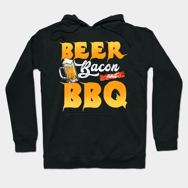 Drink beer and bacon some meat bbq smoker Hoodie by Tianna Bahringer